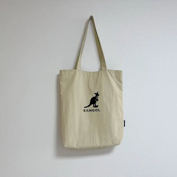 [BUNJANG] Kangol Nylon Eco Bag Beige / 캉골 에코백 베이지