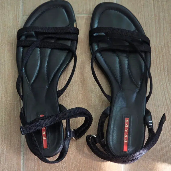 [BUNJANG] Prada Sandals Black Size 38.5 / 프라다 샌들 블랙 38.5
