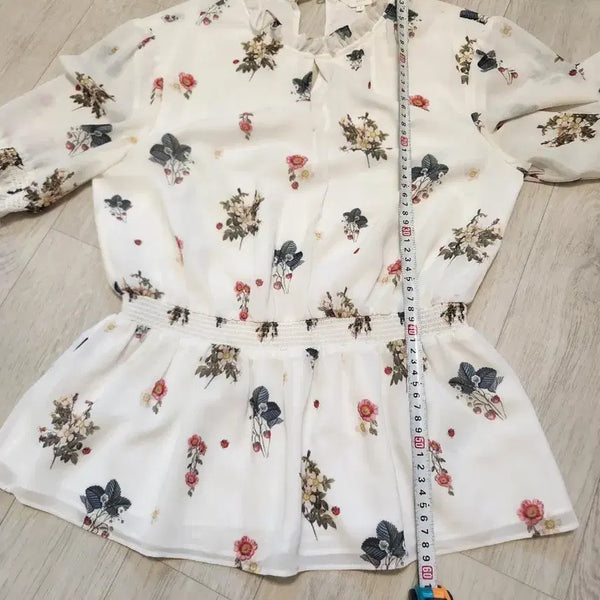 [BUNJANG] Ted Baker Floral Chiffon Blouse Size 1 (Fits 66) / 테드 베이커 플로럴 블라우스 66