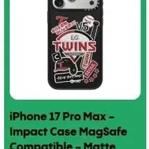 [BUNJANG] Casetify LG Twins Wappen iPhone 17 Pro Max Case / 케이스티파이 LG트윈스와펜검정 아이폰17프로맥스