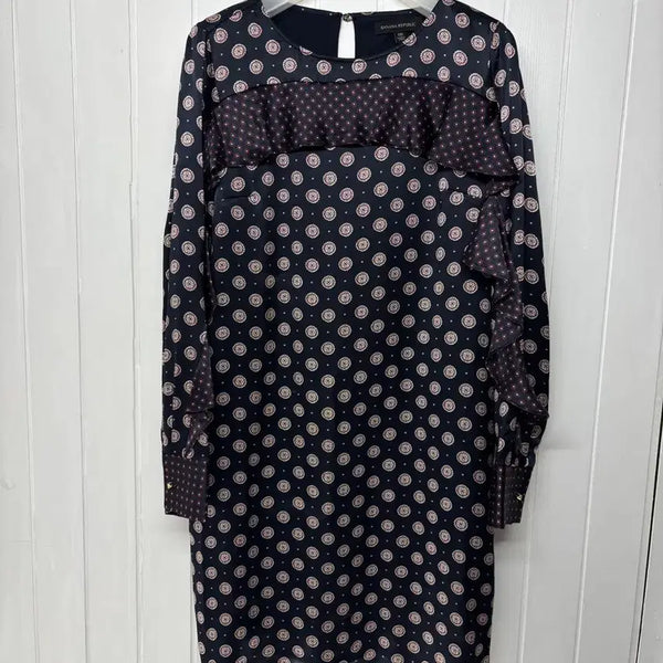 [BUNJANG] Banana Republic Patterned Ruffle Mini Dress / 바나나리퍼블릭 패턴 새틴 원피스 00사이즈(44)  사