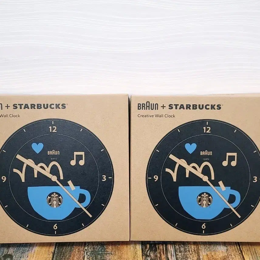 [BUNJANG] Starbucks x Brown Collaboration Creative Wall Clock / 스타벅스 브라운 콜라보 크리에이티브 월클락 무소음 벽시계 박스미개봉 새상