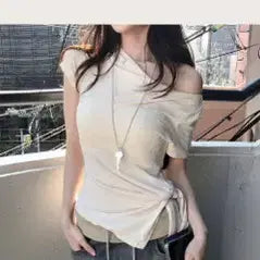 [BUNJANG] Cloud Emotion Y3K Click Draping One Strap Button Top / 클라우드이모션 [ y3k ] 클릭 드레이핑 원 스트랩 버튼 TOP