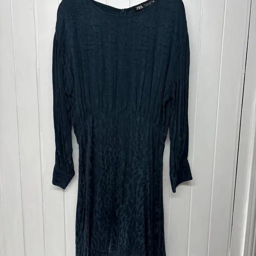 [BUNJANG] Zara Navy Leopard Pattern Dress S / 자라 네이비 레오파드패턴 원피스 S (165/84)  나