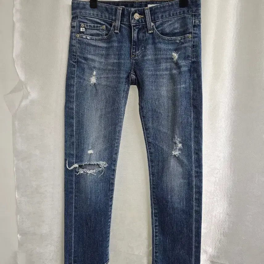 [BUNJANG] Theory Women's Distressed Denim Jeans / theory 띠어리 여성 청바지 (2159)