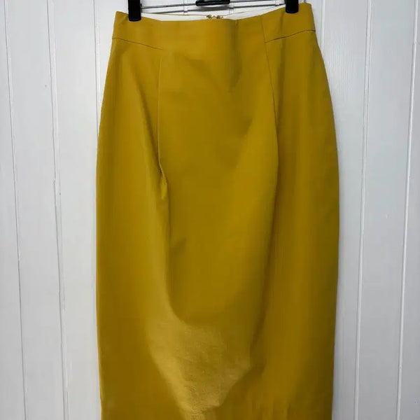 [BUNJANG] It Michaa Mustard Yellow H-Line Skirt Size 67 (25-inch) / 잇미샤 머스타드 옐로우 H라인 스커트 67(25인치)  자