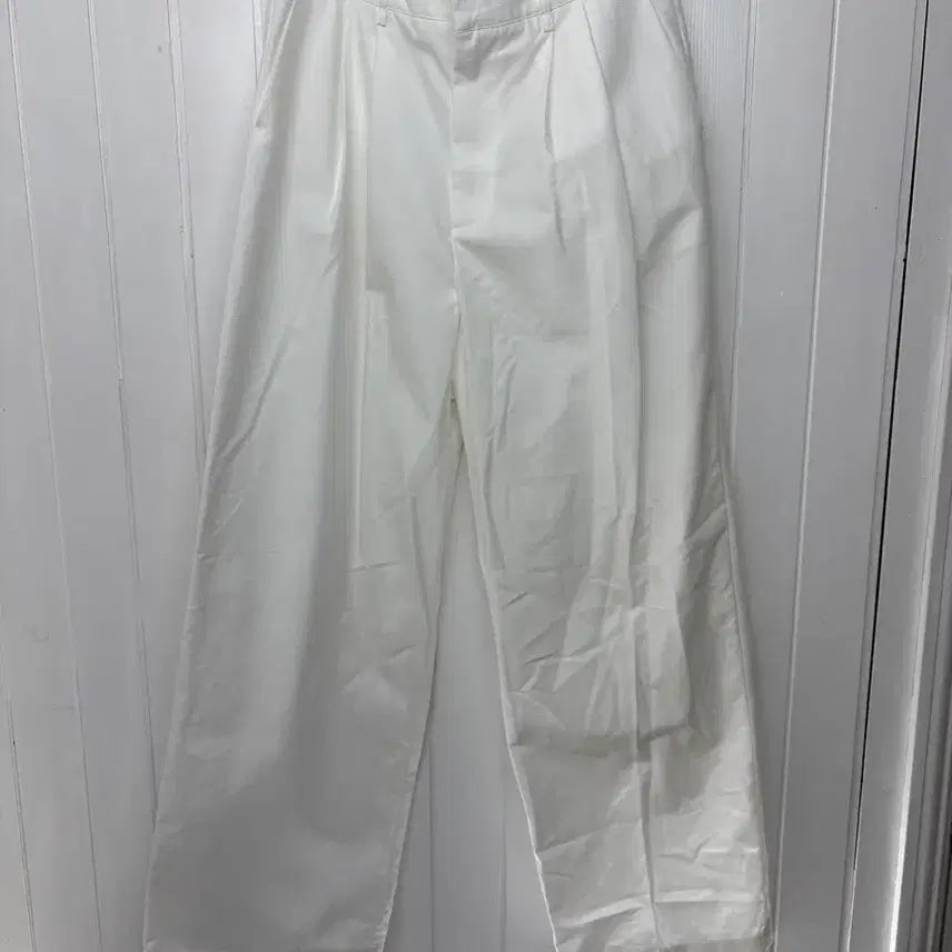 [BUNJANG] Atelier Nine White Wide Pants (M / 26-27 Inch) / 아뜰리에나인 화이트 와이드 팬츠M(26-27인치)  자