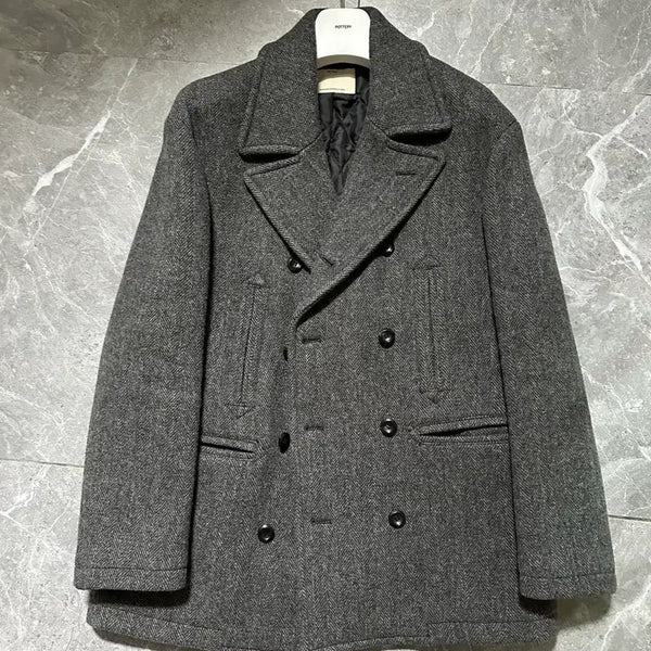 [BUNJANG] Pottery Shetland Wool Peacoat / 포터리 셔틀랜드 울 피코트