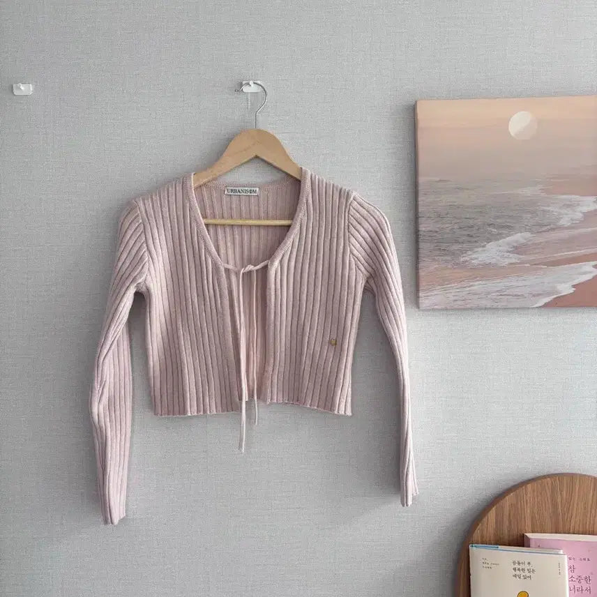 [BUNJANG] Strawberry Milk Color Thick Cardigan / (새상품)딸기우유 색감 가디건