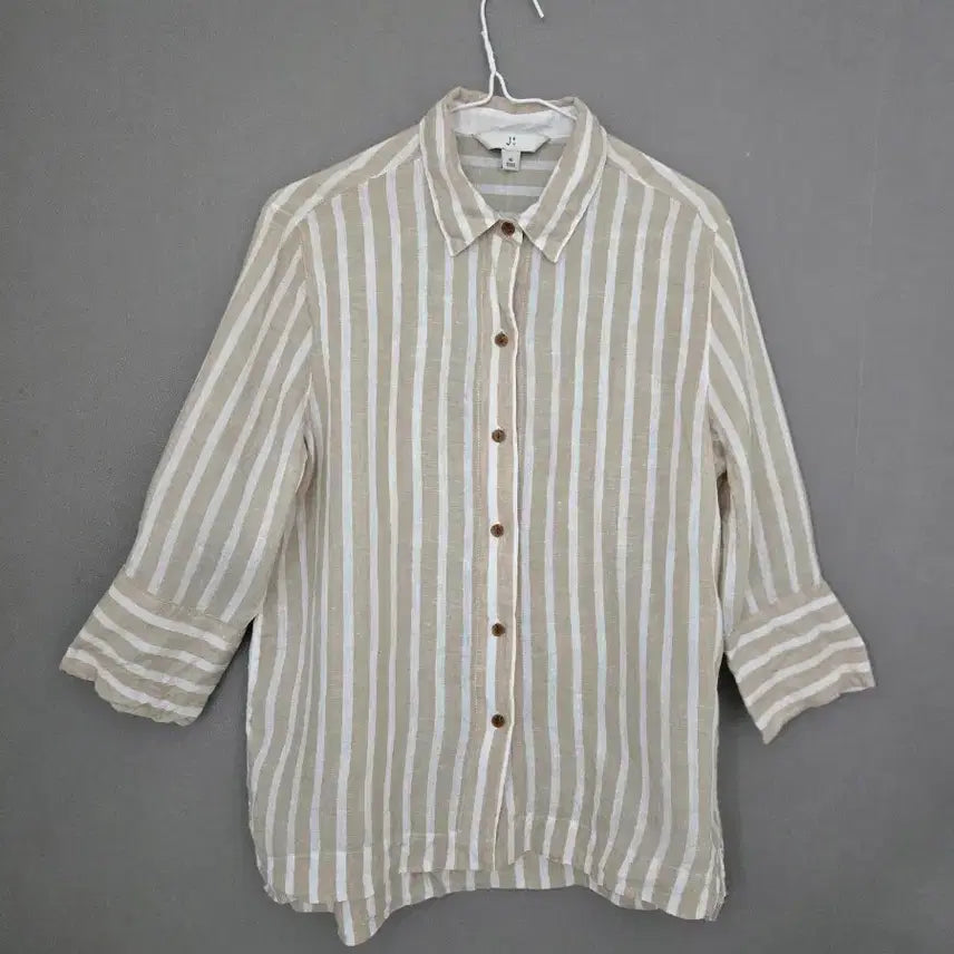 [BUNJANG] JYBY Striped Linen Shirt / JYBY 스트라이프 린넨 셔츠 95