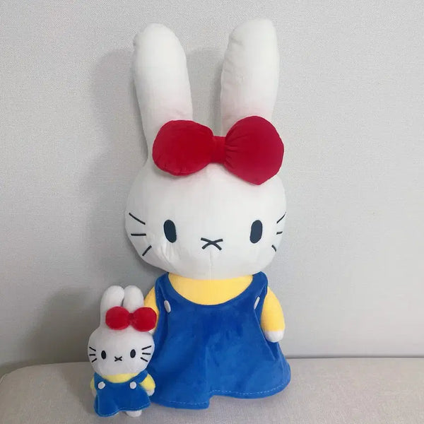 [BUNJANG] Miffy & Kitty Medium Plush Set with Keychain / 미피키티 키티미피 중형 + 키링 세트