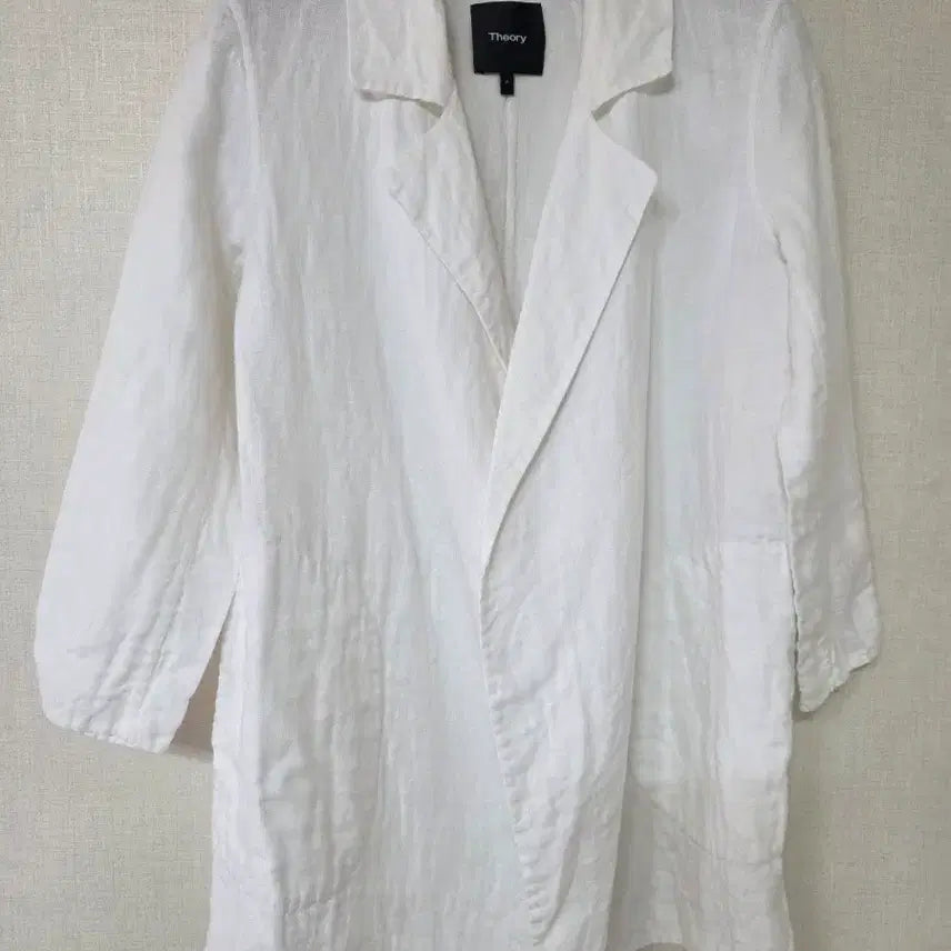 [BUNJANG] Theory White Linen Jacket / 띠어리 화이트 린넨 자켓