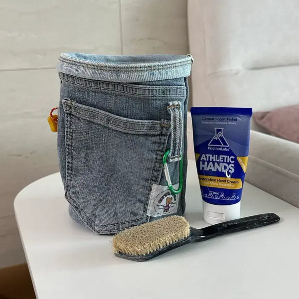 [BUNJANG] Denim Upcycled Lead Climbing Chalk Bag / 데님 클라이밍 리드 초크백
