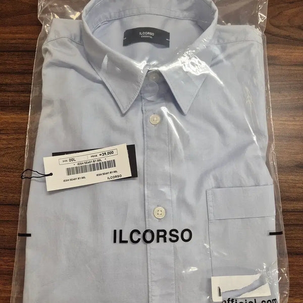 [BUNJANG] IL CORSO Essential Short Sleeve Shirt Light Blue / [일꼬르소] 에센셜 반팔 셔츠 IESH 5E401 B