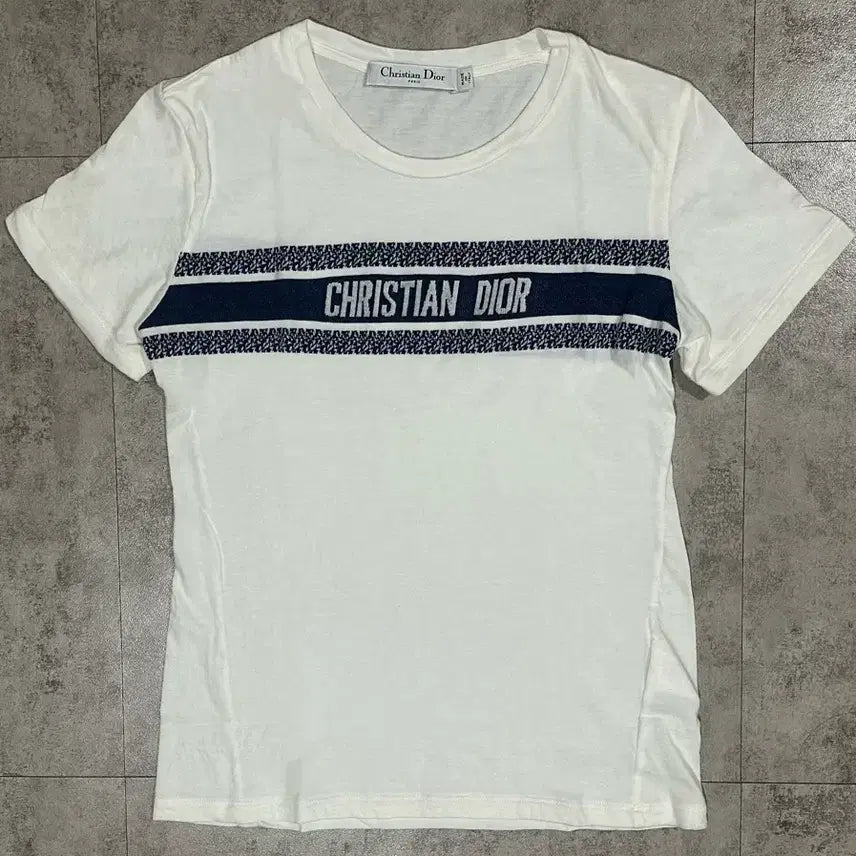 [BUNJANG] Christian Dior White Logo Short Sleeve T-Shirt / 크리스찬 디올 화이트 로고 반팔티
