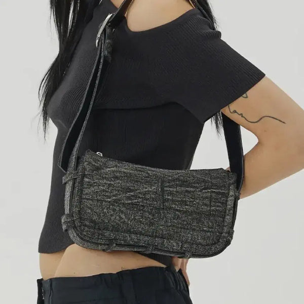 [BUNJANG] Maison Minet Denim Shoulder Bag / 메종미네드 데님 숄더백