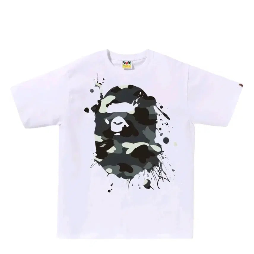 [BUNJANG] BAPE City Camo Painting Ape Head Short Sleeve T-Shirt White XL / [새상품] XL  베이프 반팔 티셔츠 화이트 시티 카모 페인팅 헤드