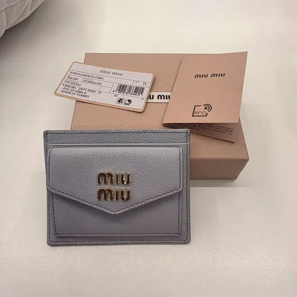 [BUNJANG] Miu Miu Card Wallet Light Blue / (이쁜아이 네고가능해유~~^^)  미우미우 카드 지갑 라이트 블루