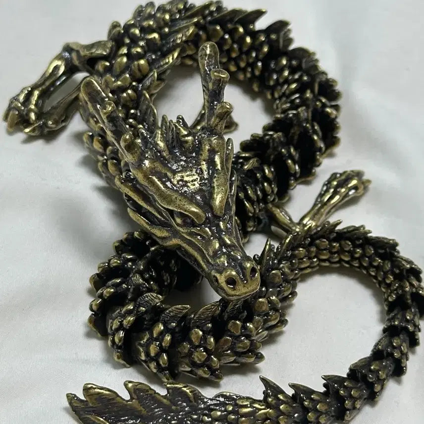 [BUNJANG] Brass Dragon Sculpture Ornament Keychain / 황동 용 활체 조각상 장식품 키링