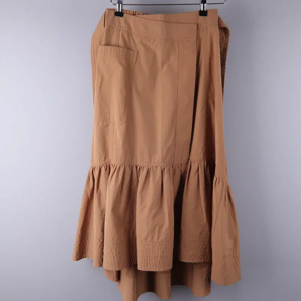 [BUNJANG] O2 Jeans O21J3WSC911W Unbalanced Hem Wrap Skirt (Size 61) / (여성) 오즈세컨 언밸런스 헴 랩 스커트 (61)