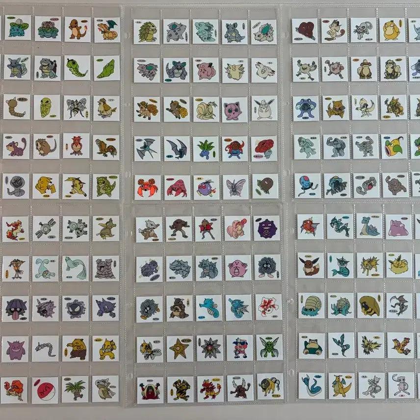 [BUNJANG] Pokemon Sticker Collection (1999 Shani 'Tten-sseal' Batch) / 포켓몬 띠부씰 구버전 뗀씰 99년도 샤니 띠부 일괄