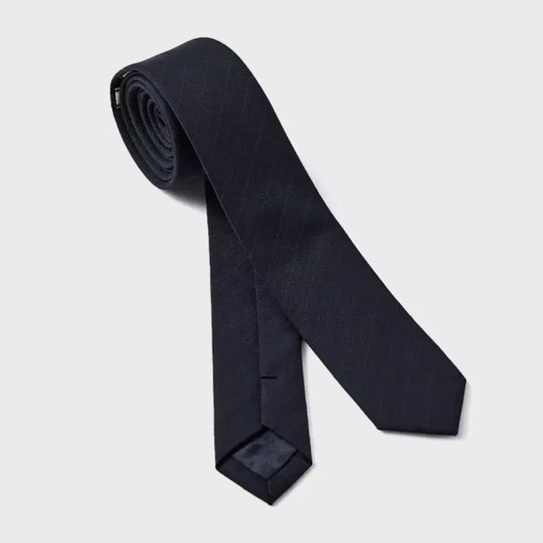 [BUNJANG] Union Blue Desk Stripe Slim Tie Navy / 유니온블루 데스크 슬림 타이 네이비