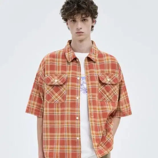 [BUNJANG] Remi Relief 25SS Check Short Sleeve Shirt / 레미릴리프 25ss 체크 반팔셔츠