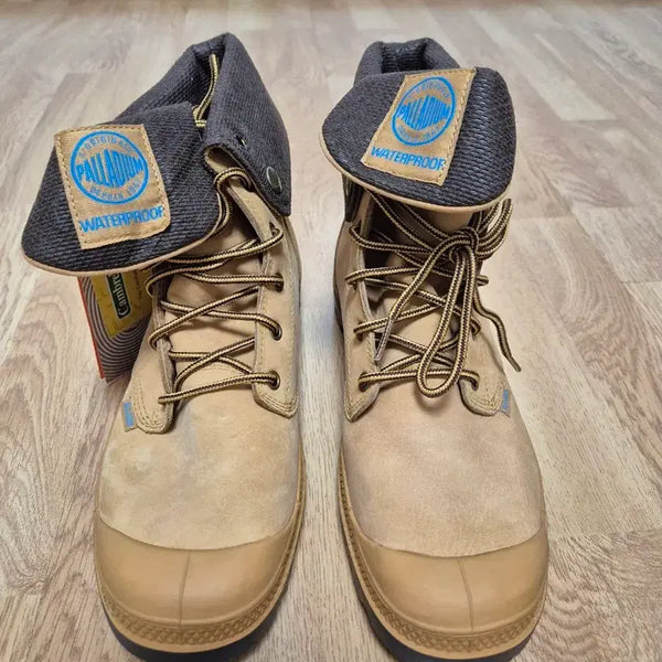 [BUNJANG] Palladium Waterproof Walker Boots - Gold/Chocolate, 270mm / 팔라디움 워터프루프 워커 270mm(미사용제품)