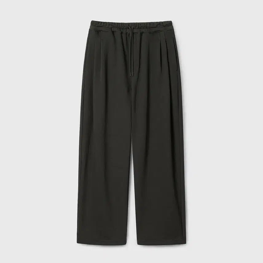 [BUNJANG] Union Blue Two Tuck Wide Sweatpants Khaki / 유니온블루 TWO TUCK WIDE SWEAT PANTS [KHAKI]