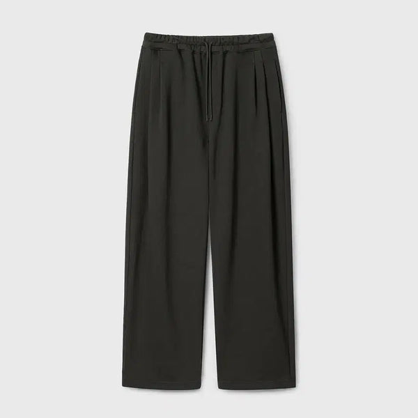 [BUNJANG] Union Blue Two Tuck Wide Sweatpants Khaki / 유니온블루 TWO TUCK WIDE SWEAT PANTS [KHAKI]