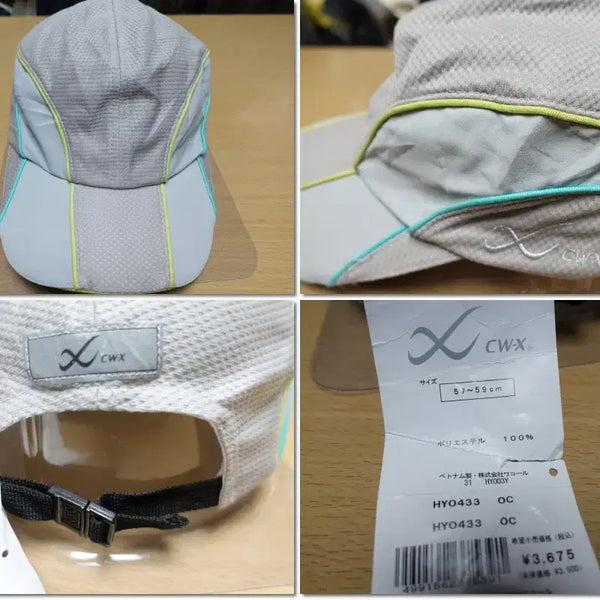 [BUNJANG] CW-X Baseball Cap (Japanese Edition) - Gray/Mint / CW-X/야구모자 신품 일본판 57-59/볼캡/나이키/10262
