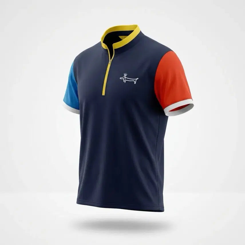[BUNJANG] Louis Castel Women's Color Block Short Sleeve Golf T-Shirt / 여성 100/ 루이까스텔 골프 배색 반팔티