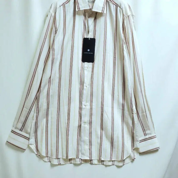 [BUNJANG] MAN ON THE BOON Stripe Shirt (Beige/Burgundy/Yellow) / MAN ON THE BOON 신세계백화점 스트라이프 셔츠 남방 완전새상품