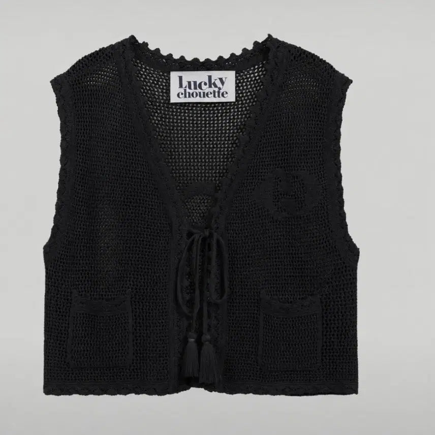[BUNJANG] Lucky Chouette Squash Knit Vest / 럭키***   Squash Knit Vest
