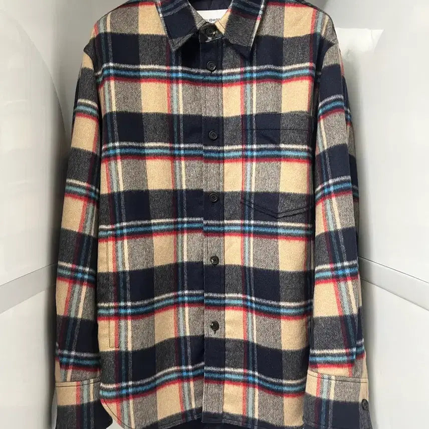 [BUNJANG] Solid Homme Check Flannel Padded Shacket / 솔리드옴므 체크 플란넬 패디드 셔켓 46사이즈