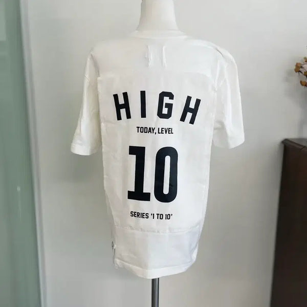 [BUNJANG] STUDIO CONCRETE White Numbering Short Sleeve T-Shirt / [STUDIO CONCRETE] 화이트 넘버링 반팔 티셔츠