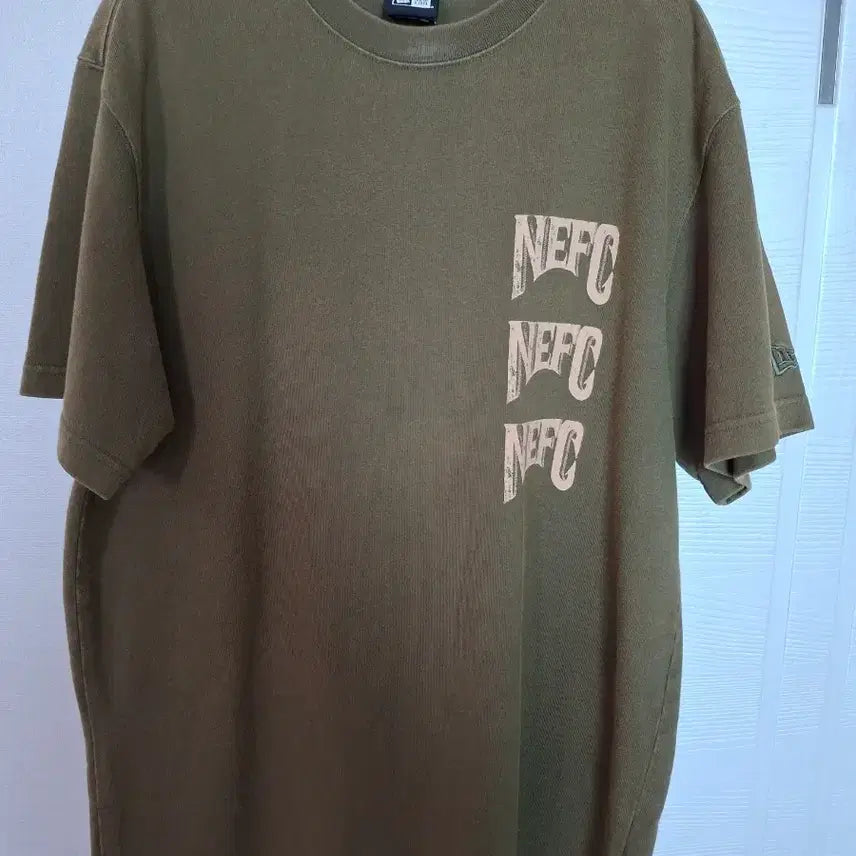 [BUNJANG] New Era NEFC Short Sleeve T-Shirt Olive / 뉴에라 NEFC 반팔 티셔츠 올리브