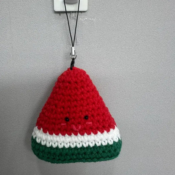 [BUNJANG] Watermelon Knit Keychain / 수박키링