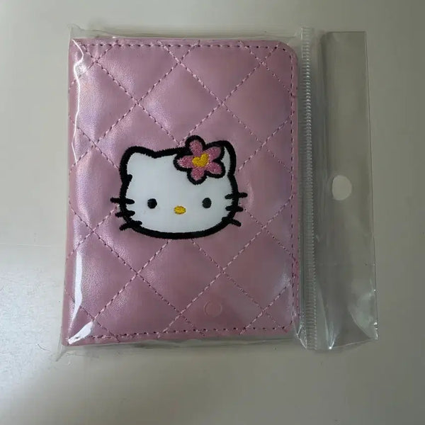 [BUNJANG] Sanrio Hello Kitty Quilted Bi-fold Wallet Pink / 헬로키티 문방구 2단 반지갑 퀼트 핑크