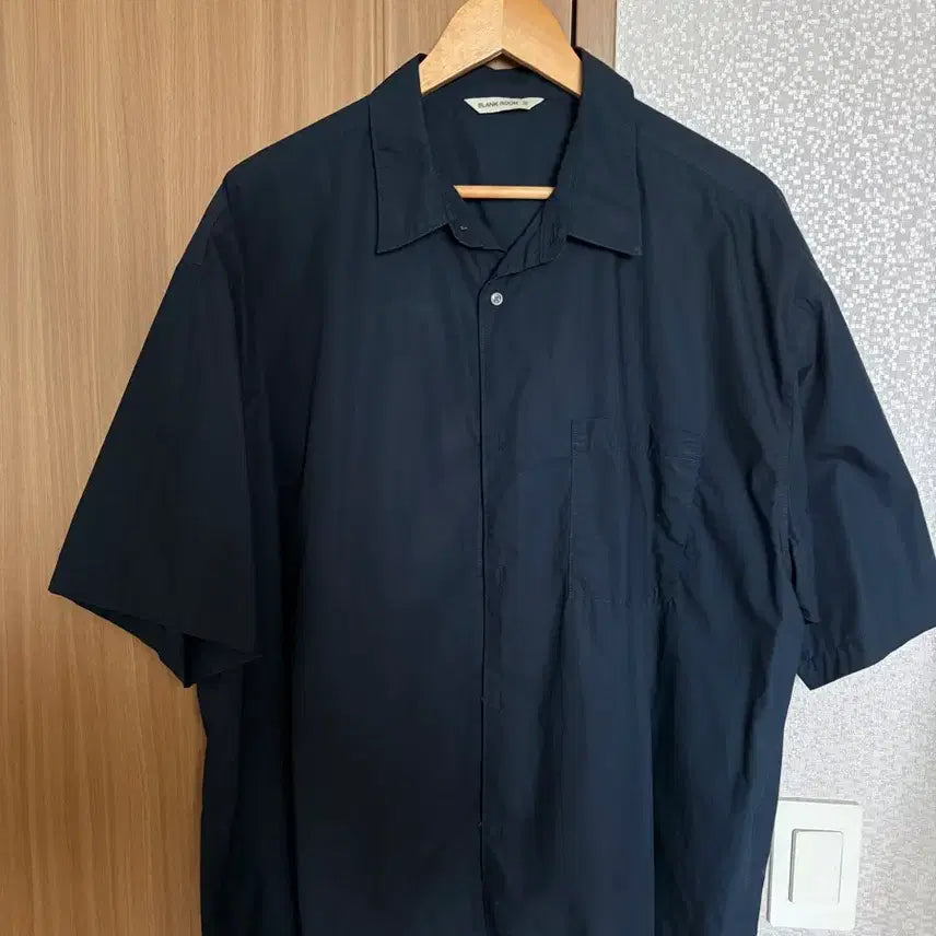 [BUNJANG] Blankroom Half Sleeve Shirt Navy / 블랭크룸 하프셔츠 [네이비, 4]