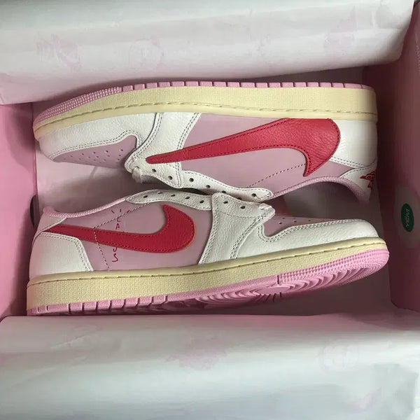 [BUNJANG] Travis Scott x Air Jordan 1 Low 'Pink' Sneakers / 트레비스 스캇 로우 1 핑크