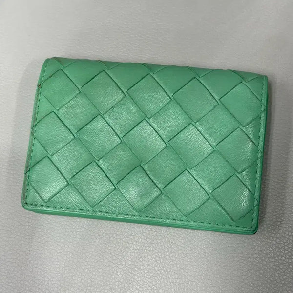[BUNJANG] Bottega Veneta Intrecciato Weaving Mint Card Holder / 보테가베네타 카드지갑 민트