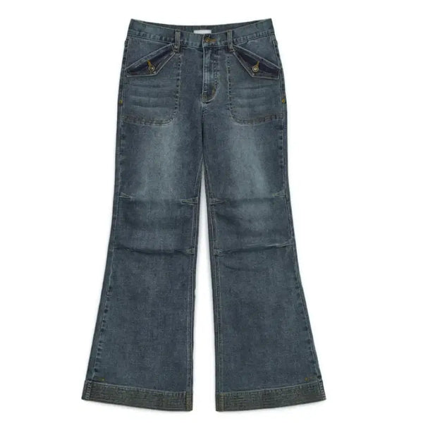 [BUNJANG] Hug Your Skin Semi Bootcut Denim Pants Blue Denim / 허그유어스킨 세미 부츠컷 데님 팬츠 블루데님