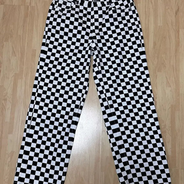 [BUNJANG] GU Checkerboard Pattern Pants / 체커보드 팬츠