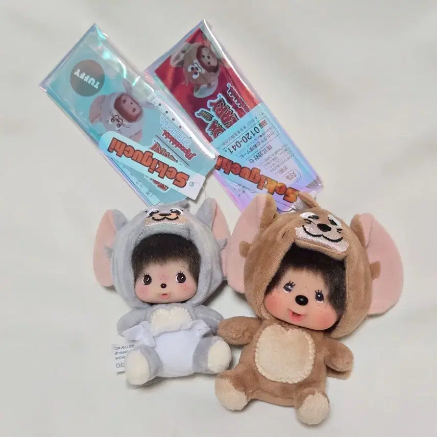 [BUNJANG] Monchhichi Tweety Tom and Jerry Keyring Set / 몬치치 터피 톰과제리 키링 세트