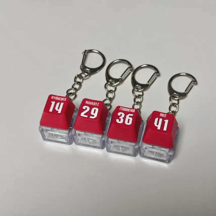 [BUNJANG] Premier League Arsenal Jersey Keychain Set / 프리미어리그 아스날 유니폼 키캡 키링 | 외데고르 사카 에제