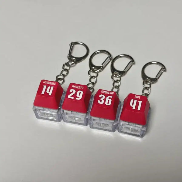 [BUNJANG] Premier League Arsenal Jersey Keychain Set / 프리미어리그 아스날 유니폼 키캡 키링 | 외데고르 사카 에제