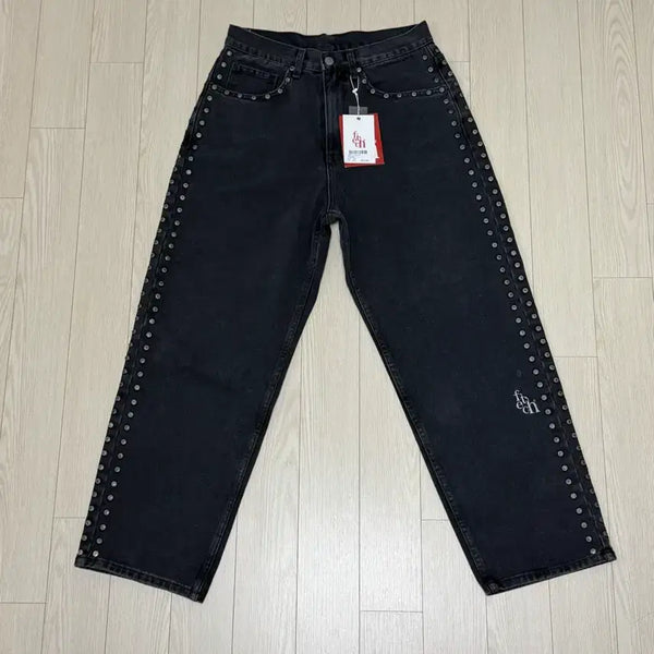 [BUNJANG] Fetch Sunday Stud Wide Denim (Size S) / Fetch 페치선데이 스터드 와이드데님 S