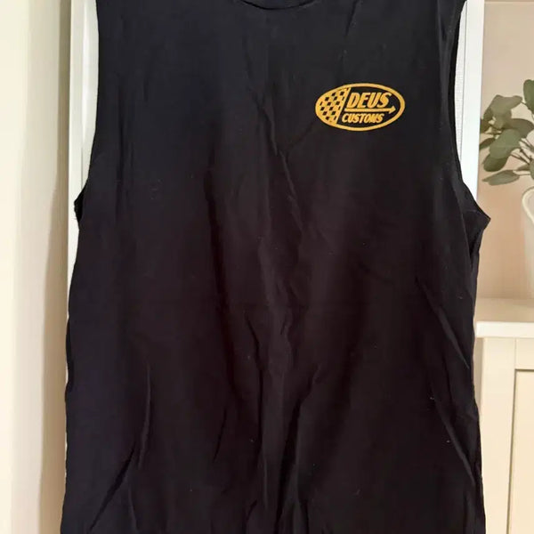 [BUNJANG] Deus Ex Machina Sleeveless T-Shirt Black S / 데우스 엑스 마키나 민소매 티셔츠 블랙 s