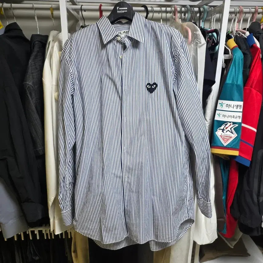 [BUNJANG] Comme des Garçons Play Stripe Shirt / 꼼데가르송 플레이 셔츠 스트라이프